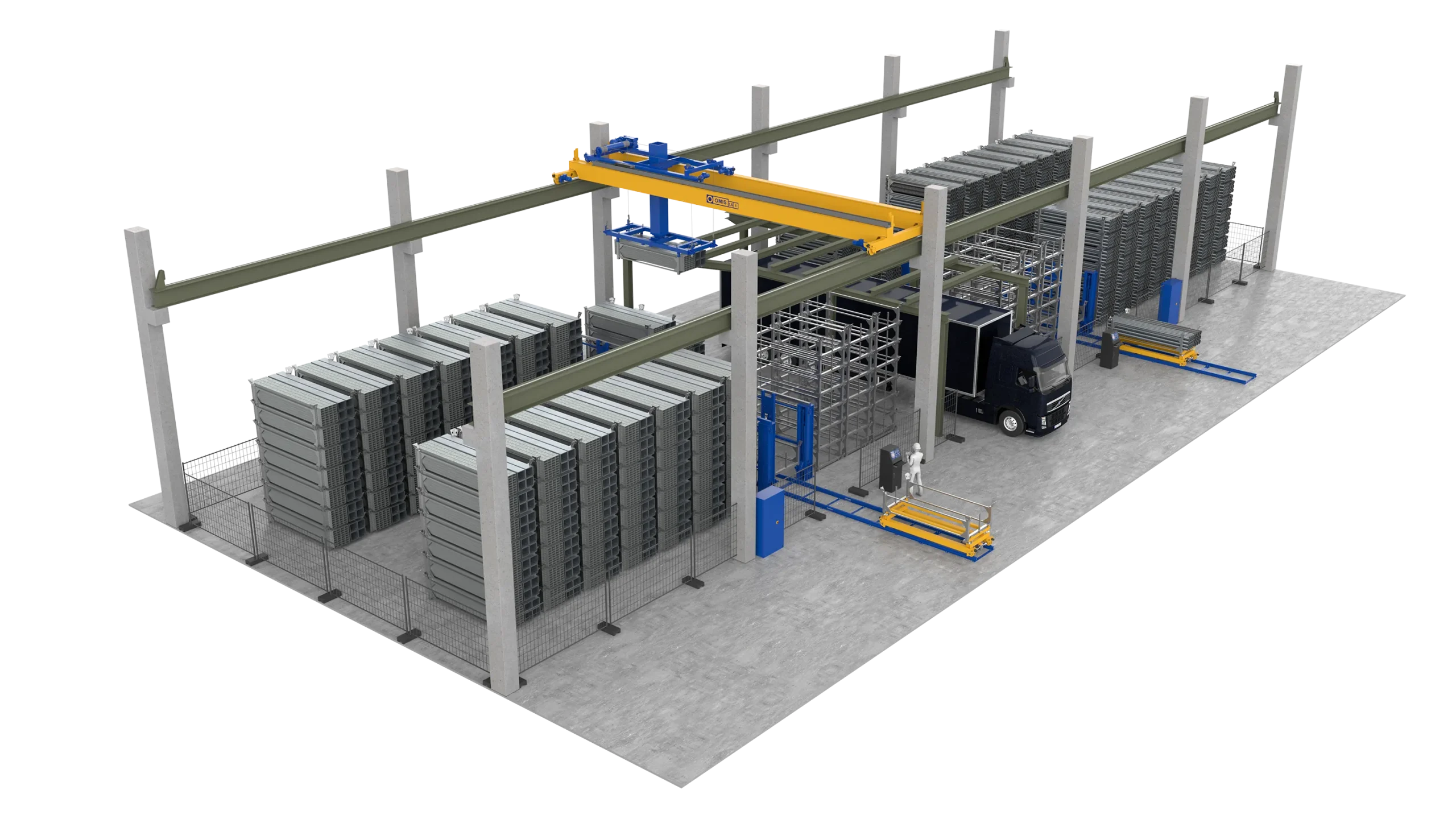 products and configurations - Automatic overhead crane with shed 3d Omis 