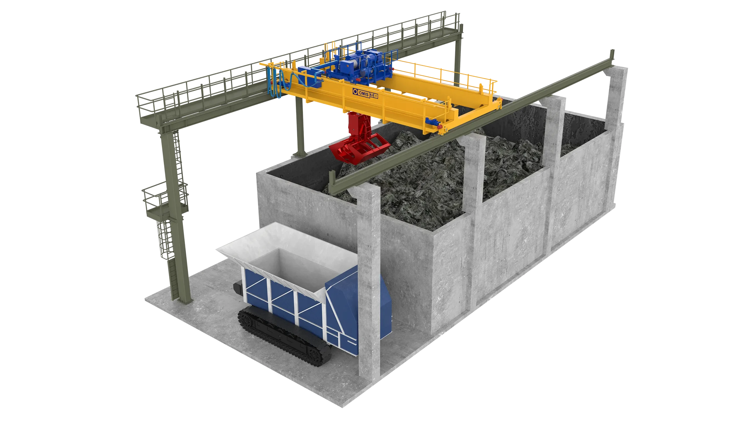 products and configurations - Waste handling with shed Omis 