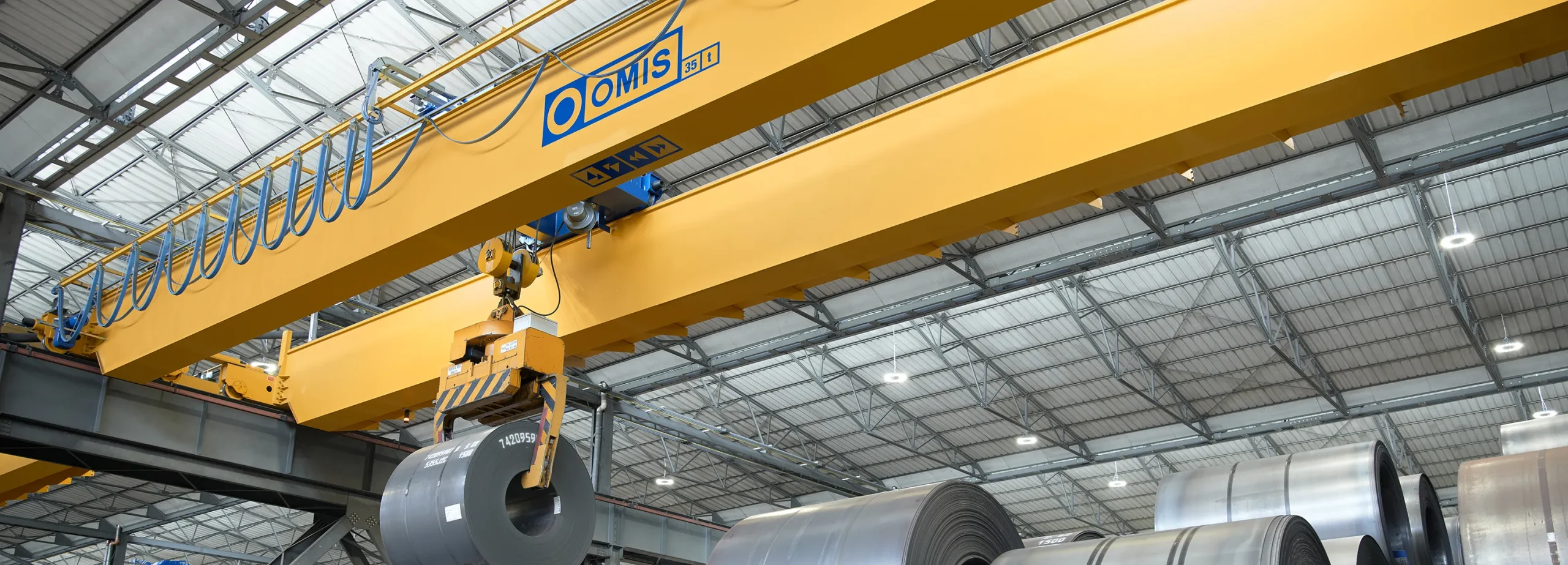 products and configurations - Header bridge crane double-girder overhead crane steel industry coils sidastico 19copy Omis 