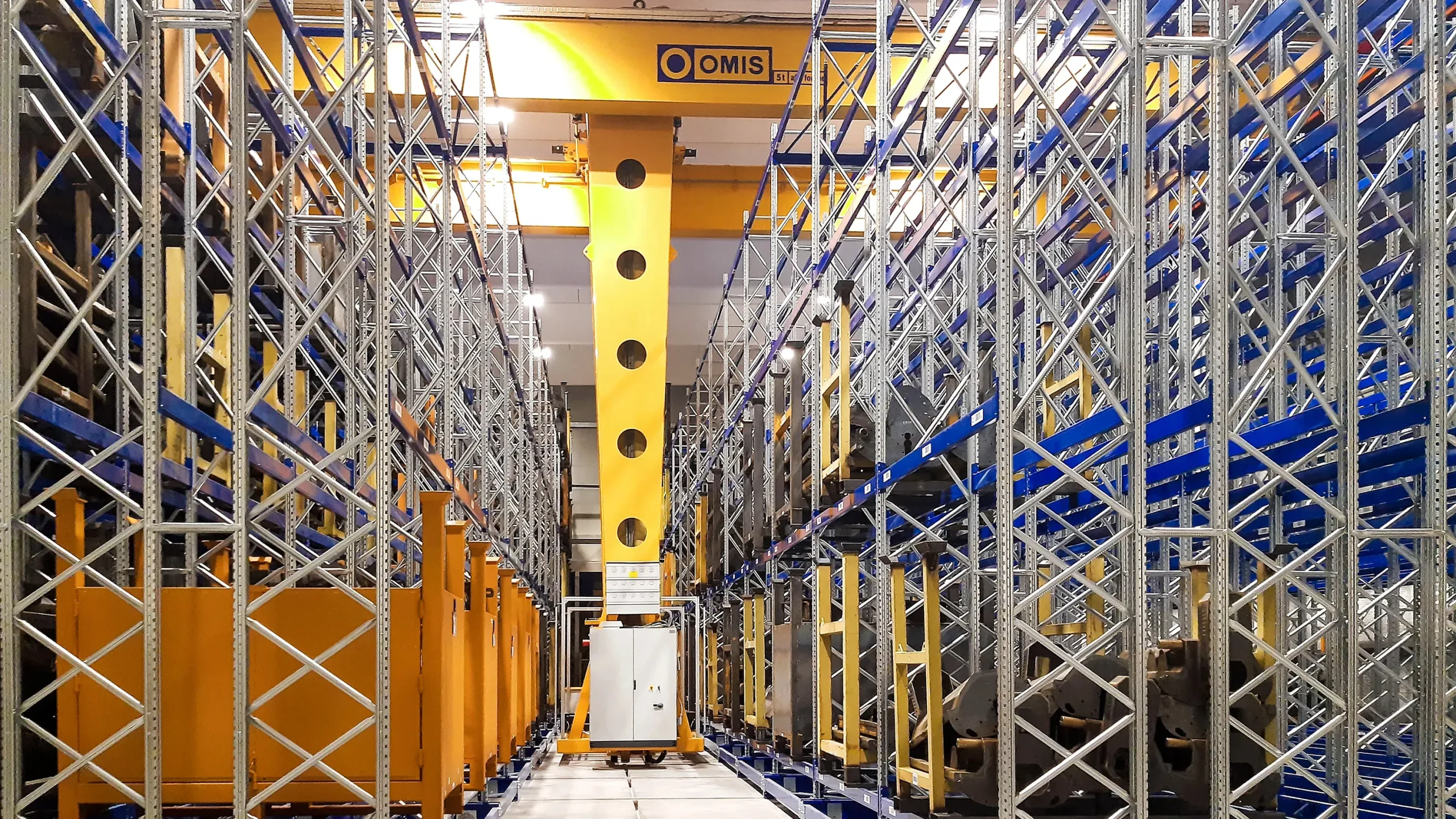 gallery - Automatic double-girder overhead crane berti 5t automatic storage unit Omis 