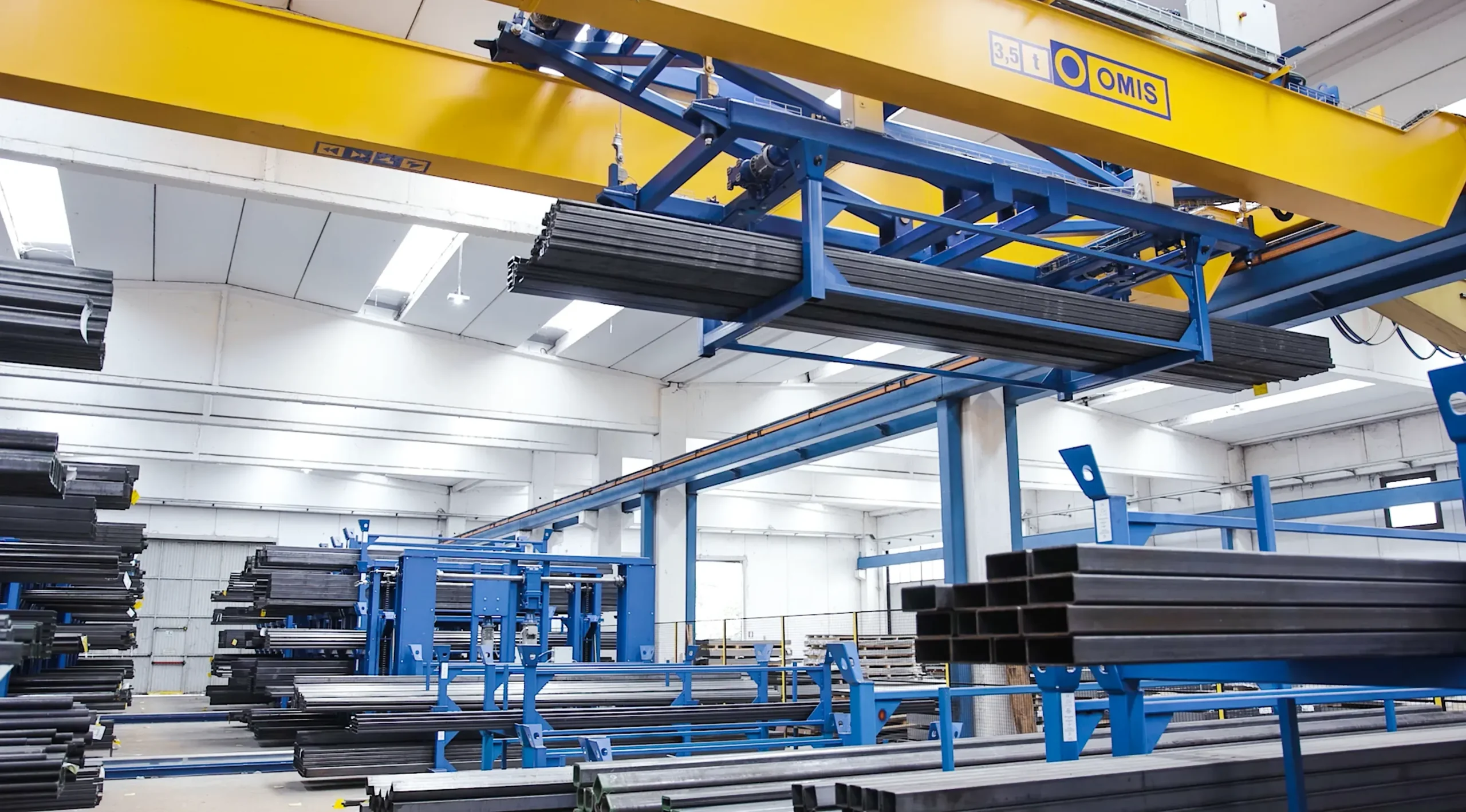 gallery - Automatic double-girder overhead crane csb 3 5t storage unit steel bars Omis 