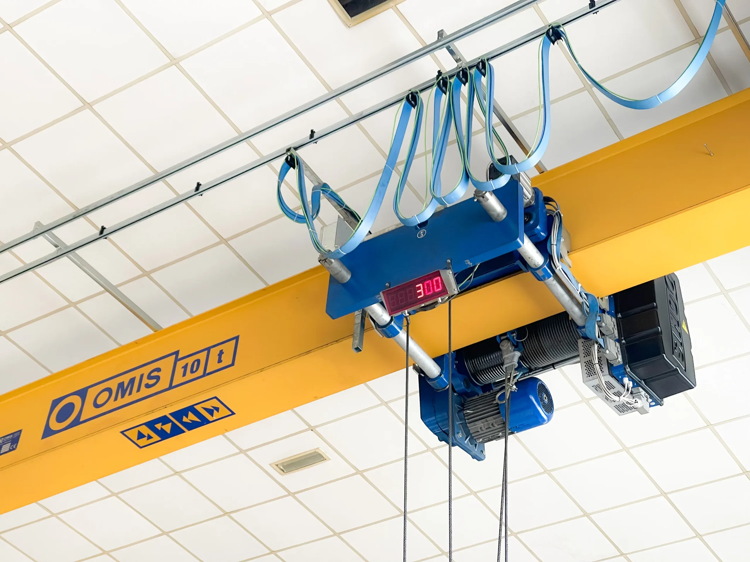 opzioni - Double-girder overhead crane 10t optional display weighing example Omis 