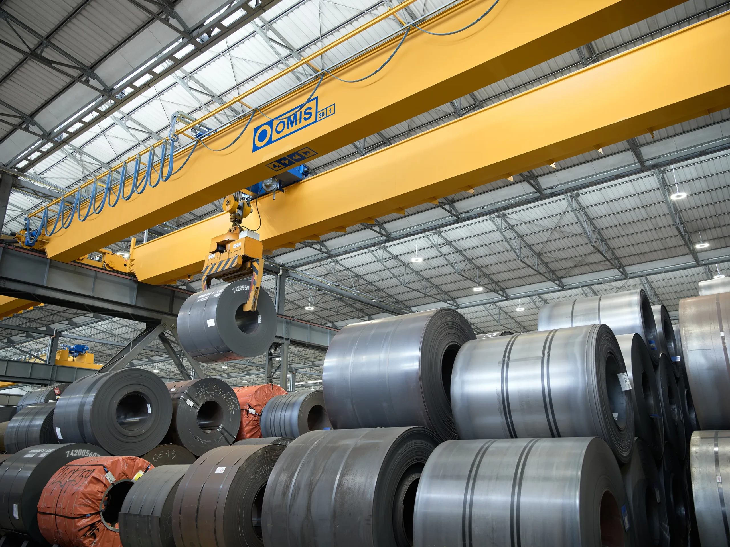 gallery - Double-girder overhead crane sidastico 35t steel industry storage unit coils Omis 