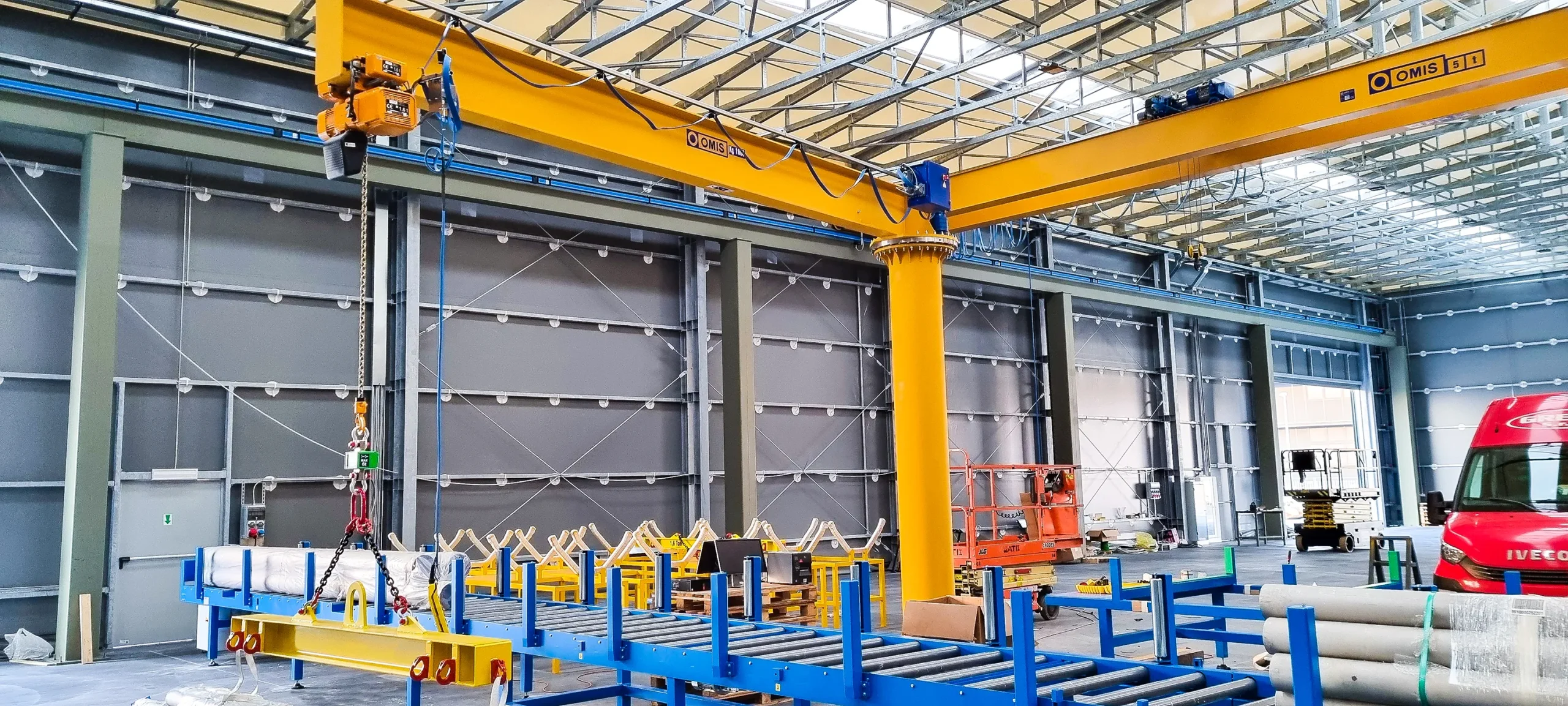 gallery -  jib crane be cantilever 1500kg pipes storage unit Omis 