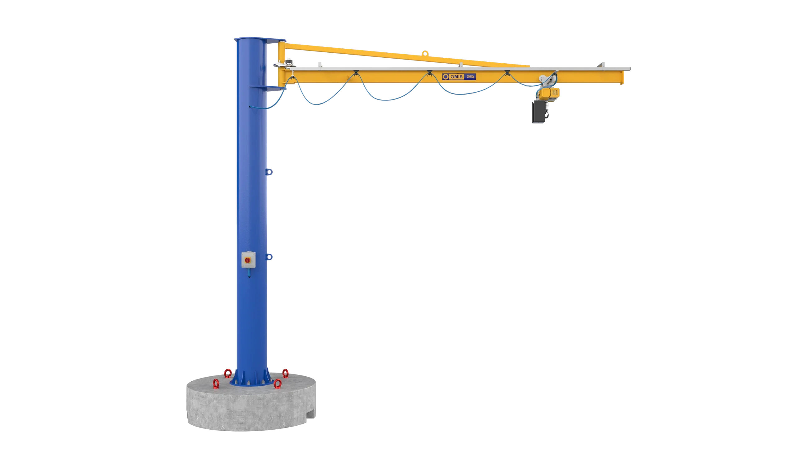 products and configurations - Jib crane c2tz 250kg front 3d product Omis 