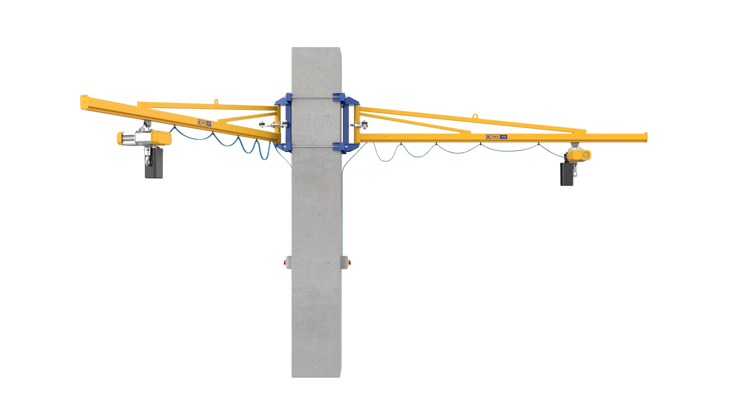 header - Jib crane m m 125kg wide connection front 3d Omis 