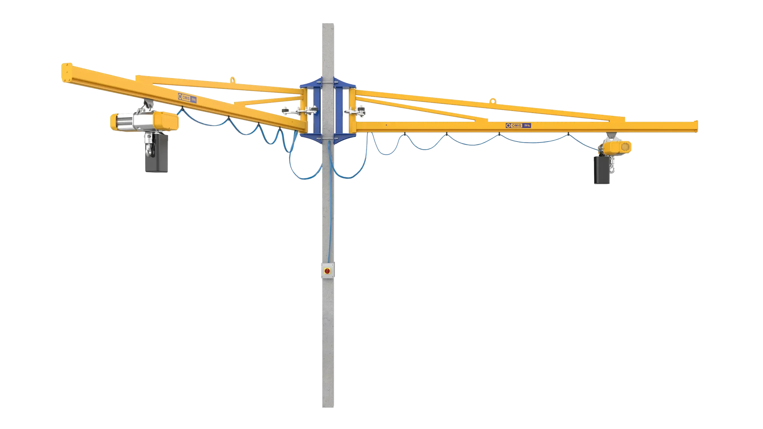 products and configurations - Jib crane m m 250kg narrow connection front 3d Omis 