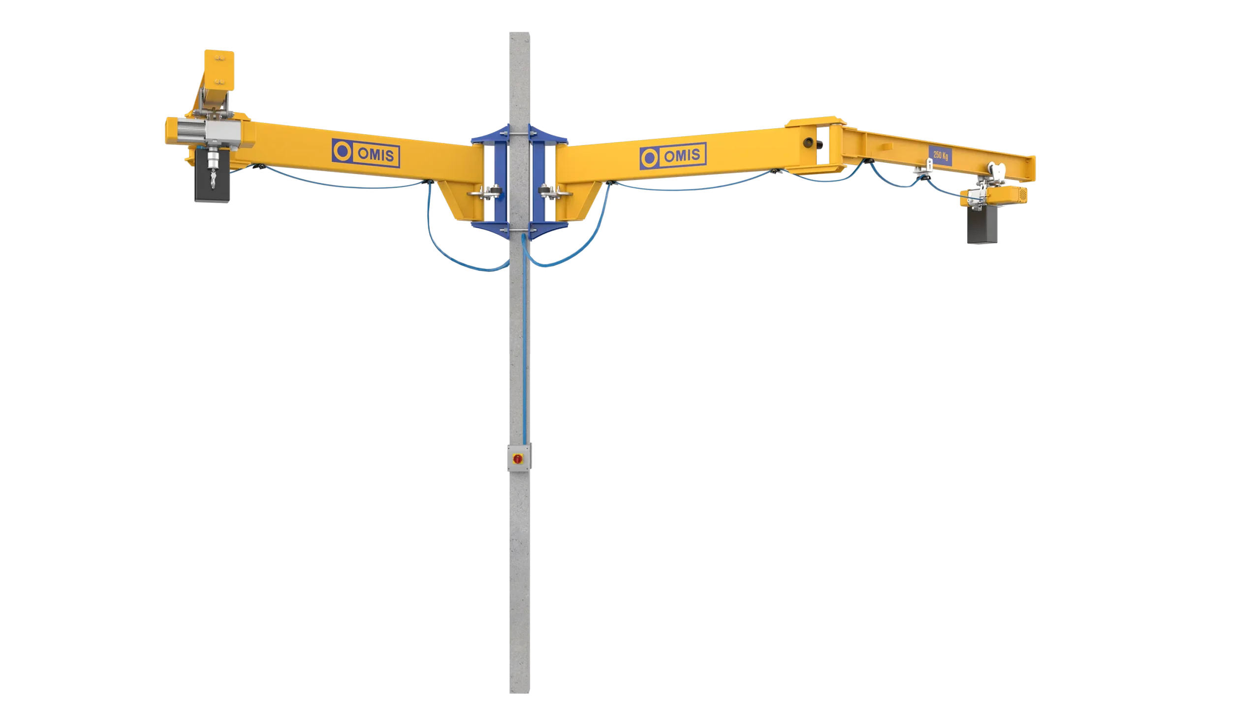 products and configurations - Jib crane ms ms 250kg narrow connection front 3d Omis 