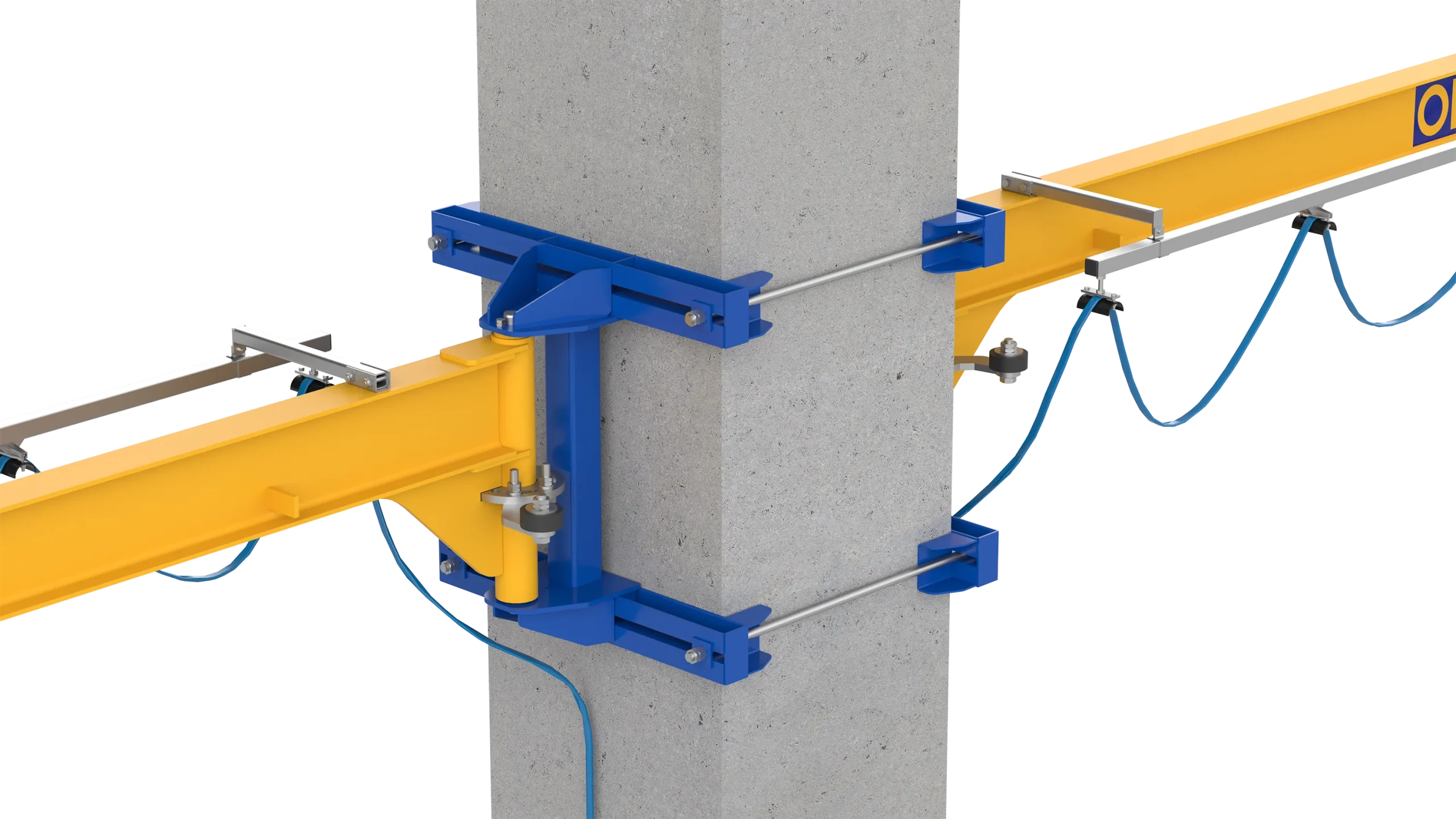 products and configurations - Jib crane mt mt 250kg wide connection detail 3d Omis 