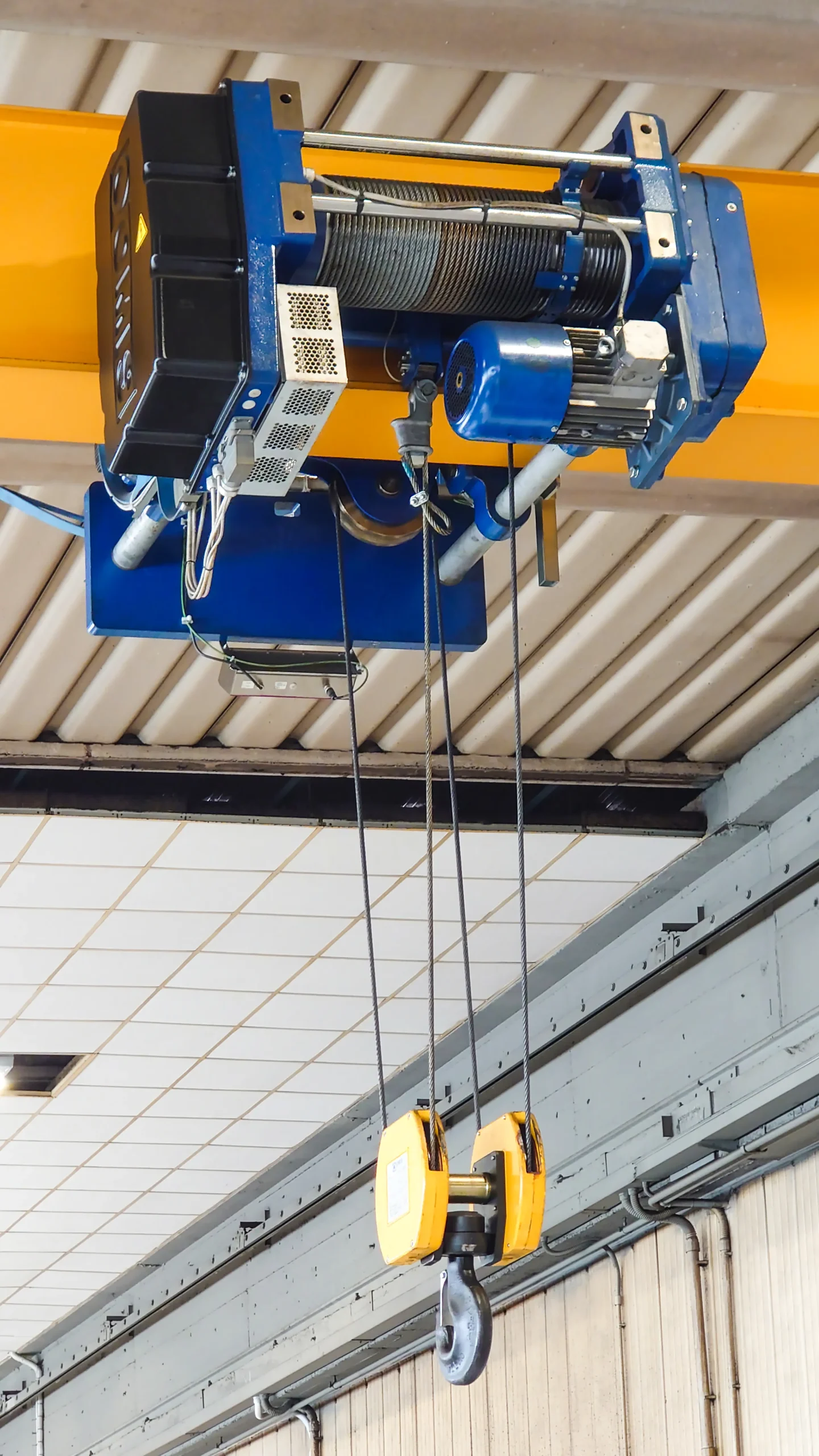 gallery - Rope hoist h series single-girder 10t front view Omis 