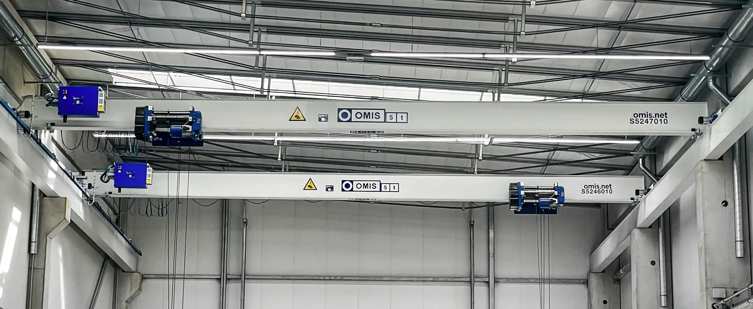 gallery - Single-girder overhead crane 5t white rope hoist h series Omis 